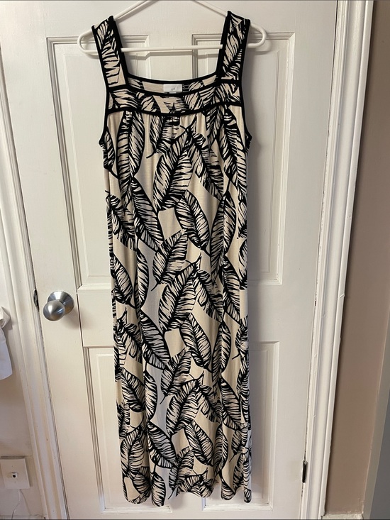 J. Jill Dresses & Skirts - J. Jill leaf pattern summer maxi dress women’s size medium